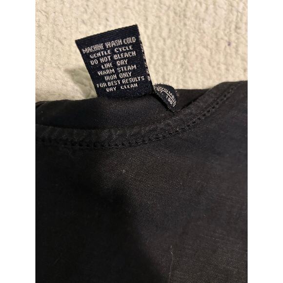 Britches for Women Black Linen Blend Sleeveless Dress XL Vintage 90s Minimalist - Picture 6 of 13